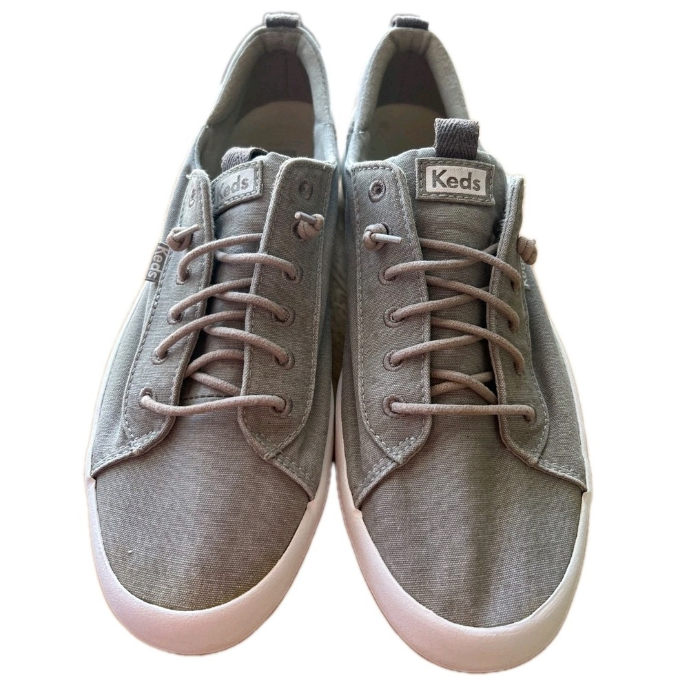 Keds WF65960 Canvas Lace-Up Sneakers Casual Women's 8.5‎ Gray Color